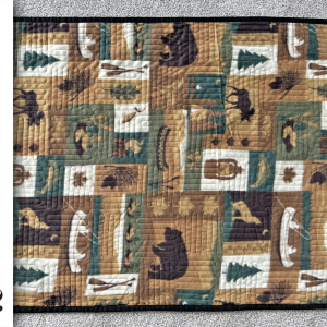 2023-05-02 — Fleece camping front-green flannel back — 29 x 42 — $98