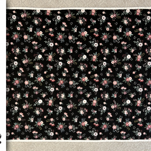 2023-05-02 — Cotton black front pink w black dot back — 34 x 40 — $108